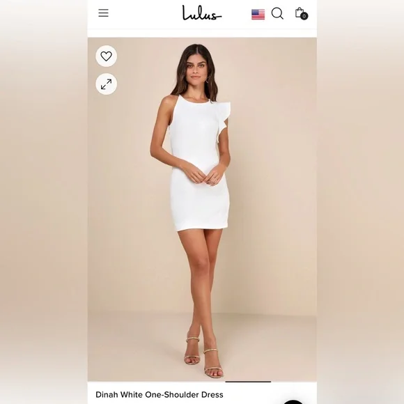 dinah white one shoulder dress Lulus Dinah White One-Shoulder Dress